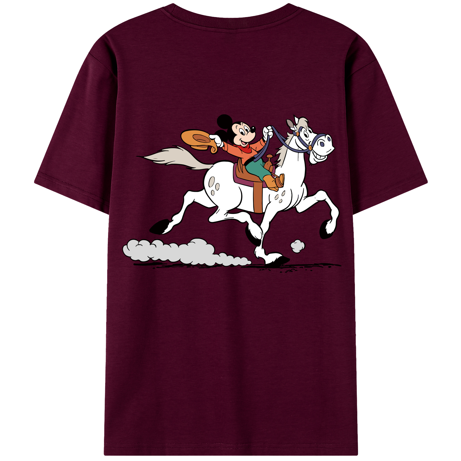 （画像用） ミッキーマウス Mickey Mouse レディース半袖Tシャツ(バックプリント)